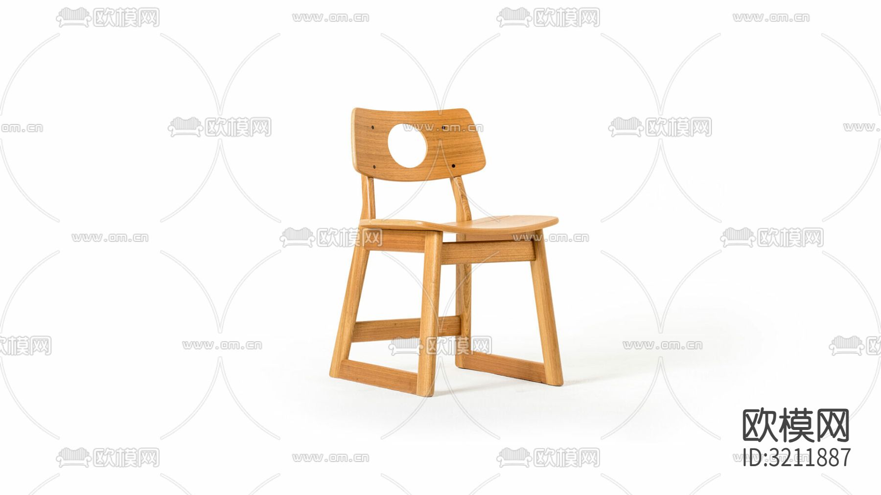 北欧椅子 餐椅下载（渲染图3）