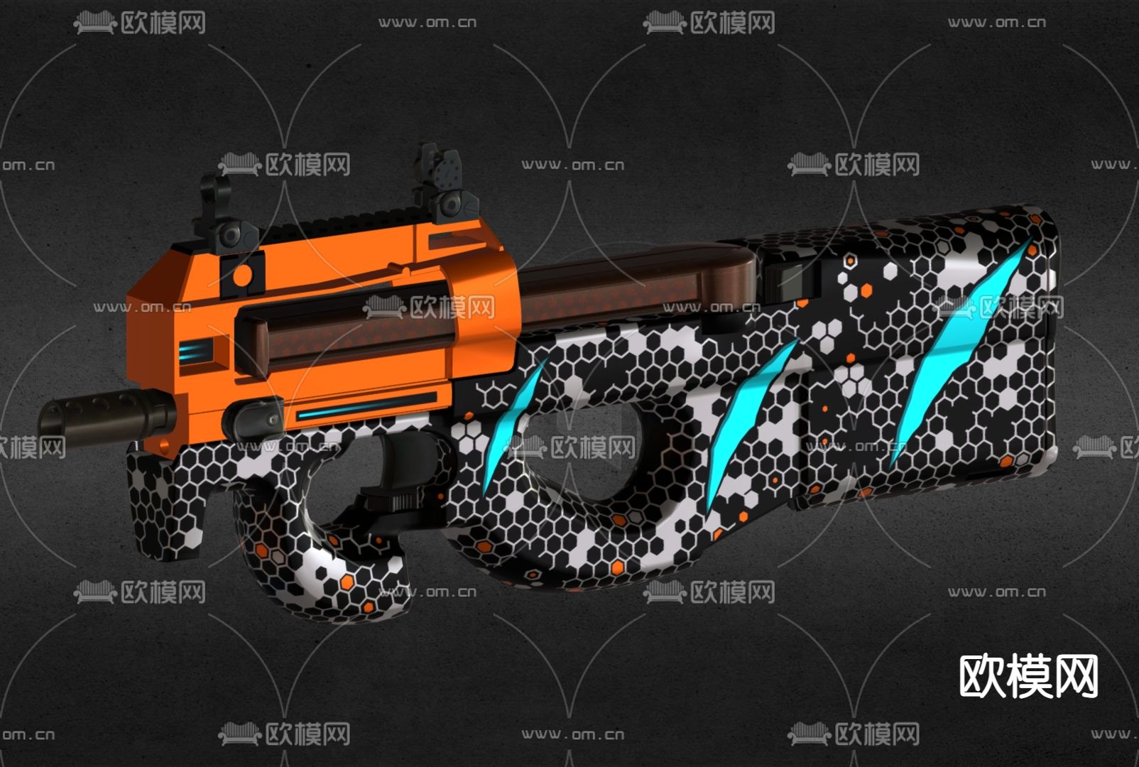 自动步枪 突击步枪3d模型下载（渲染图1）