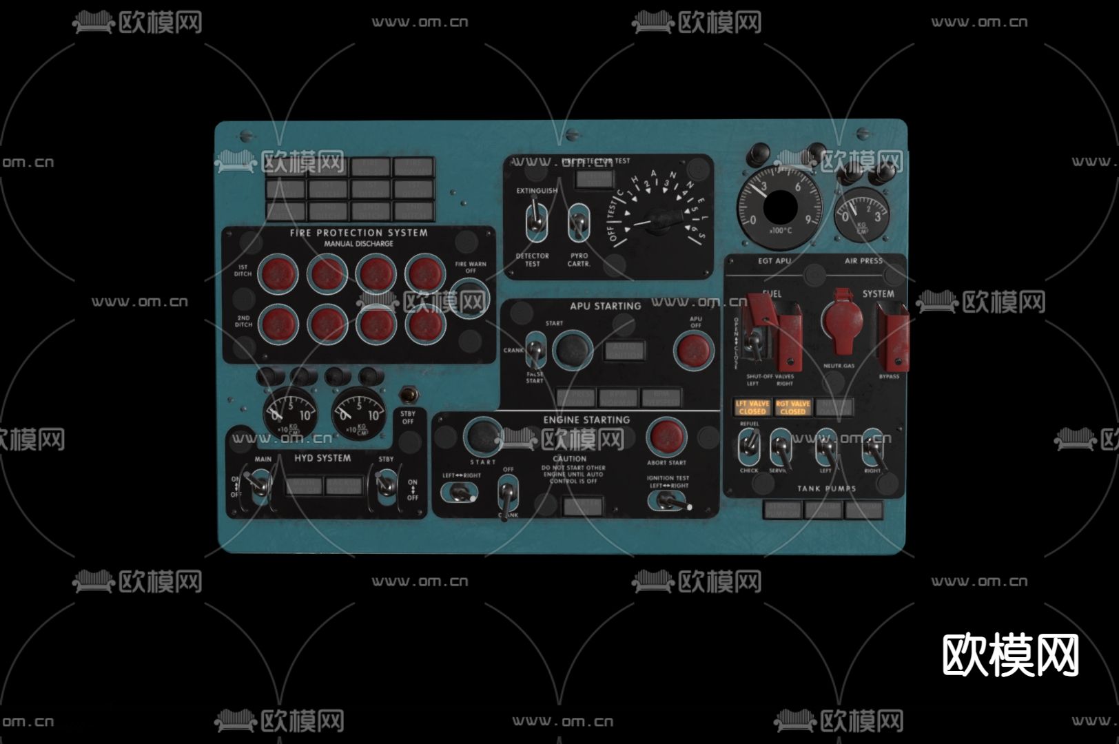 交通配件 飞机盘 仪表盘3d模型下载