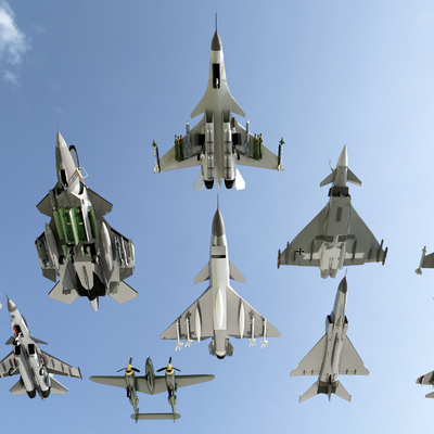  武装飞机 军用飞机su模型 