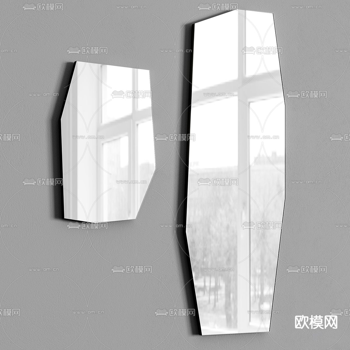 镜子 化妆镜 装饰镜3d模型下载