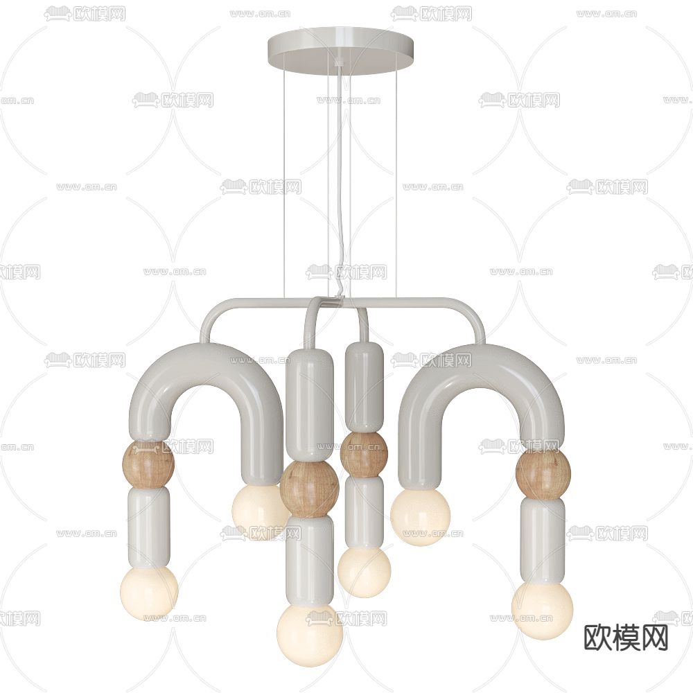 Mambo 法式吊灯 多头吊灯3d模型下载