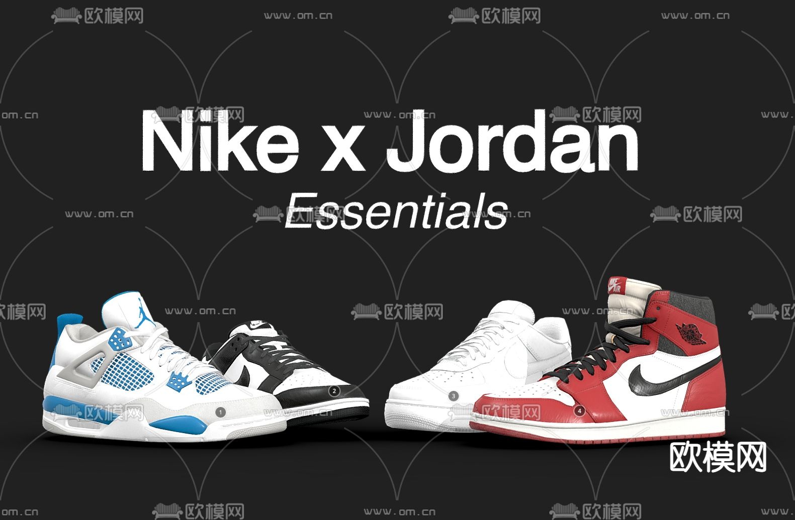 运动鞋 篮球鞋3d模型下载