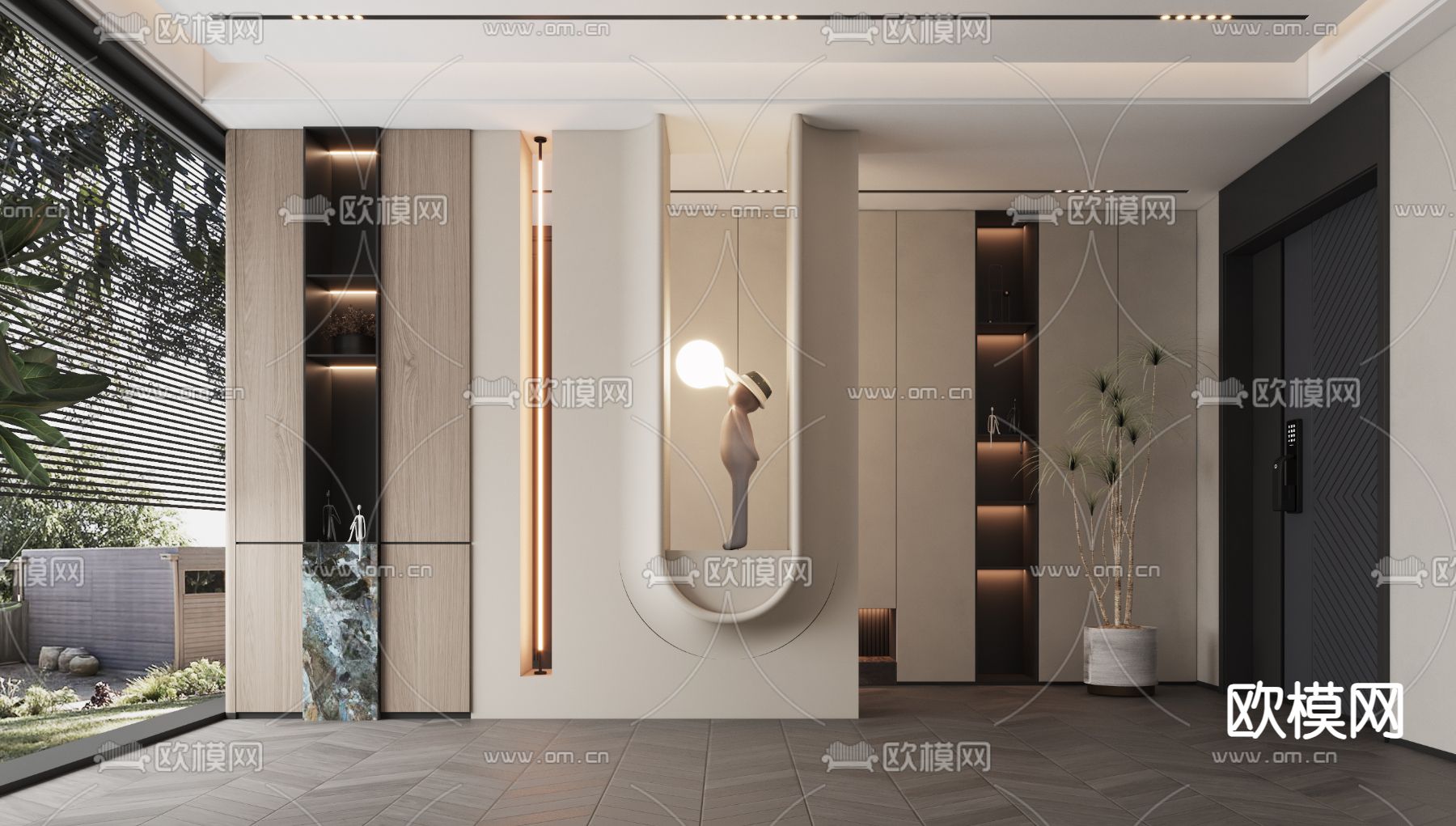 入户玄关 玄关门厅 过道3d模型下载