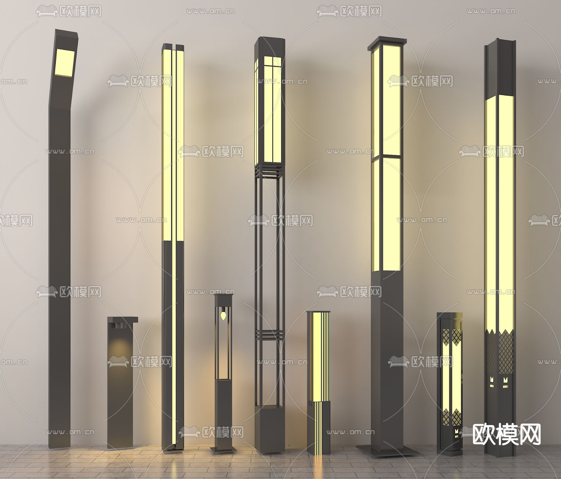 户外灯 景观灯 草坪灯 花园灯 路灯3d模型下载