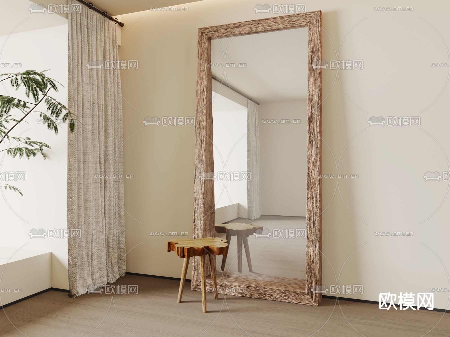 穿衣镜 全身镜3d模型下载