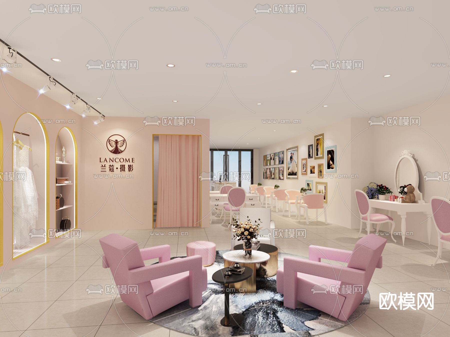 现代奶茶店 甜品店3d模型下载（渲染图4）