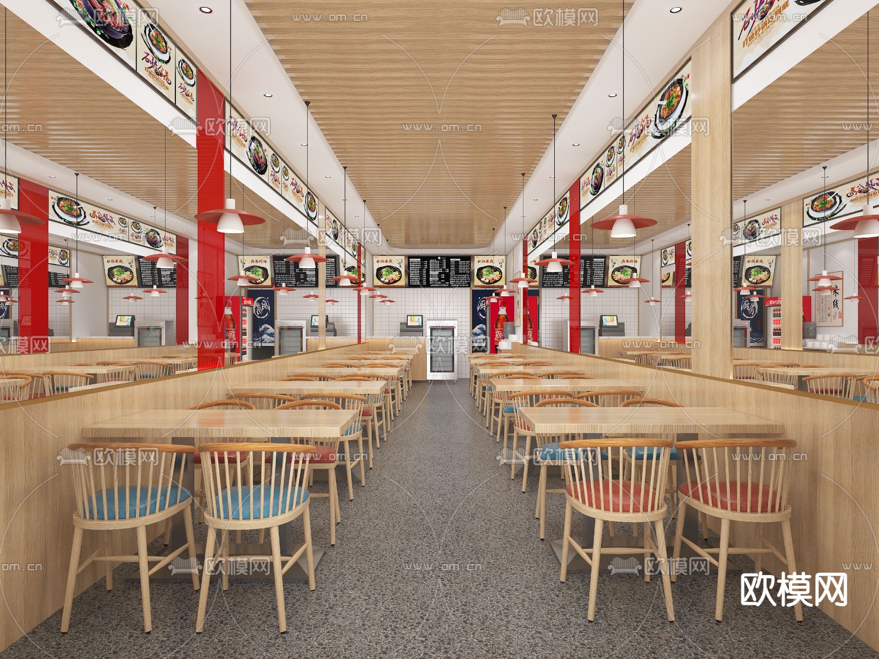 北欧快餐店 砂锅店3d模型下载（渲染图2）