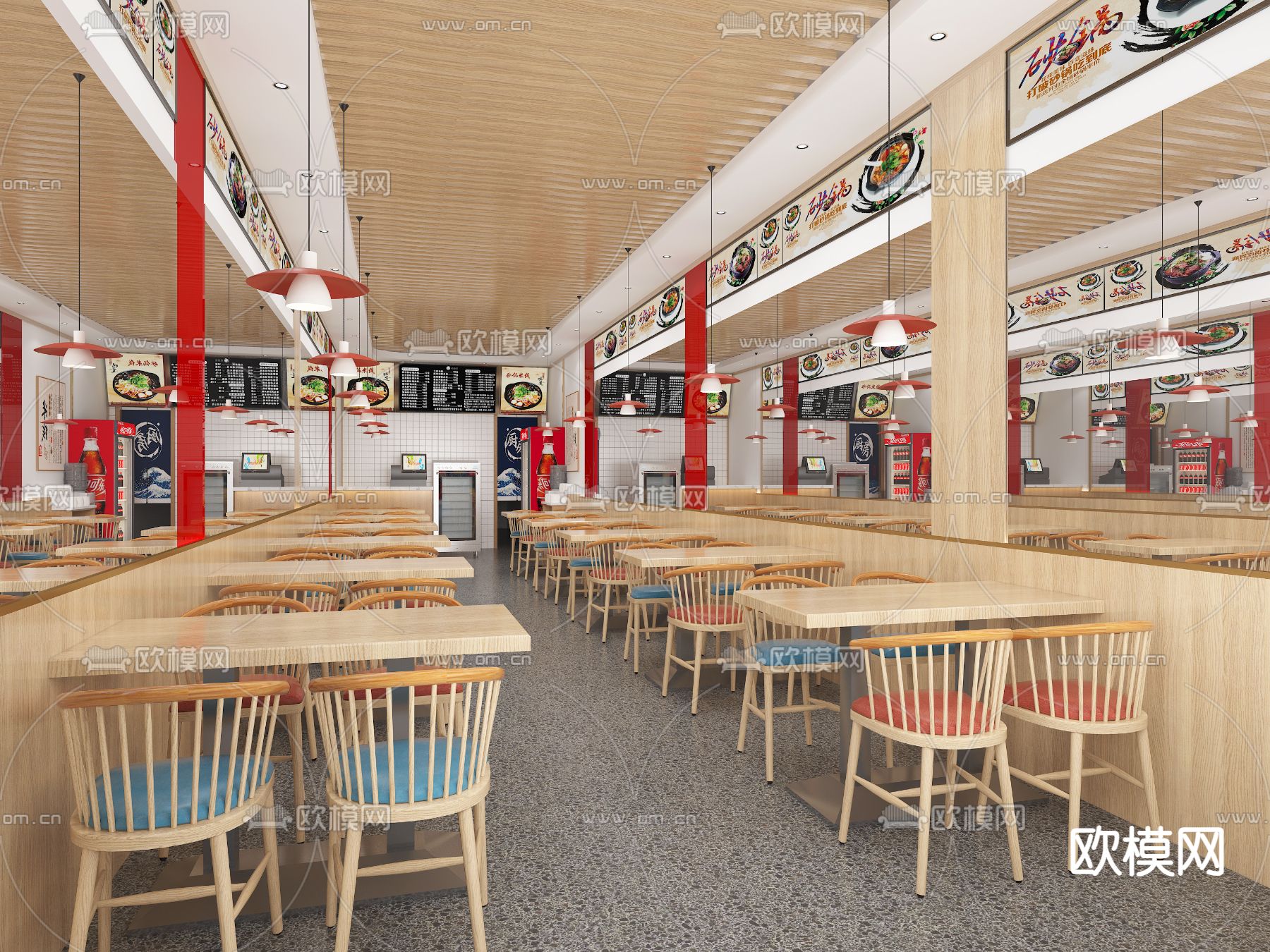 北欧快餐店 砂锅店3d模型下载（渲染图1）