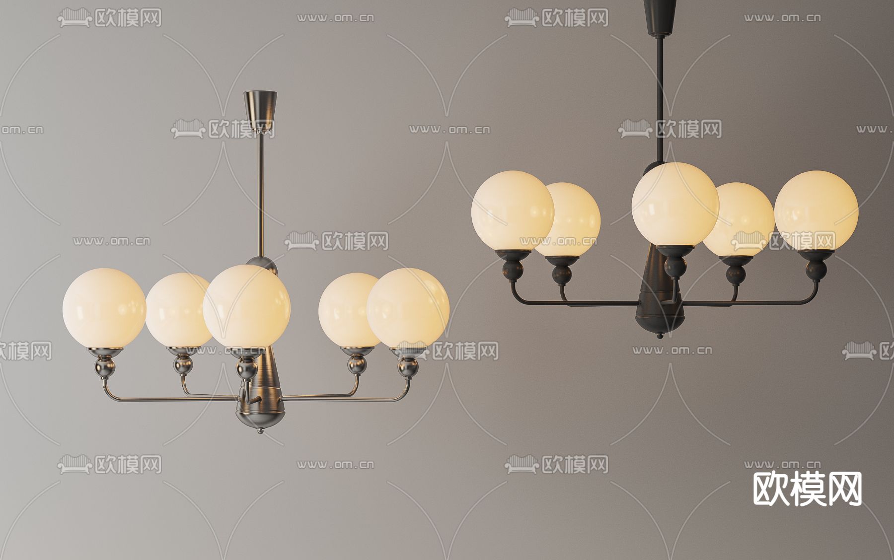 法式吊灯 艺术吊灯3d模型下载