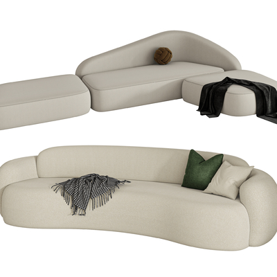  Minotti 异形沙发su模型 