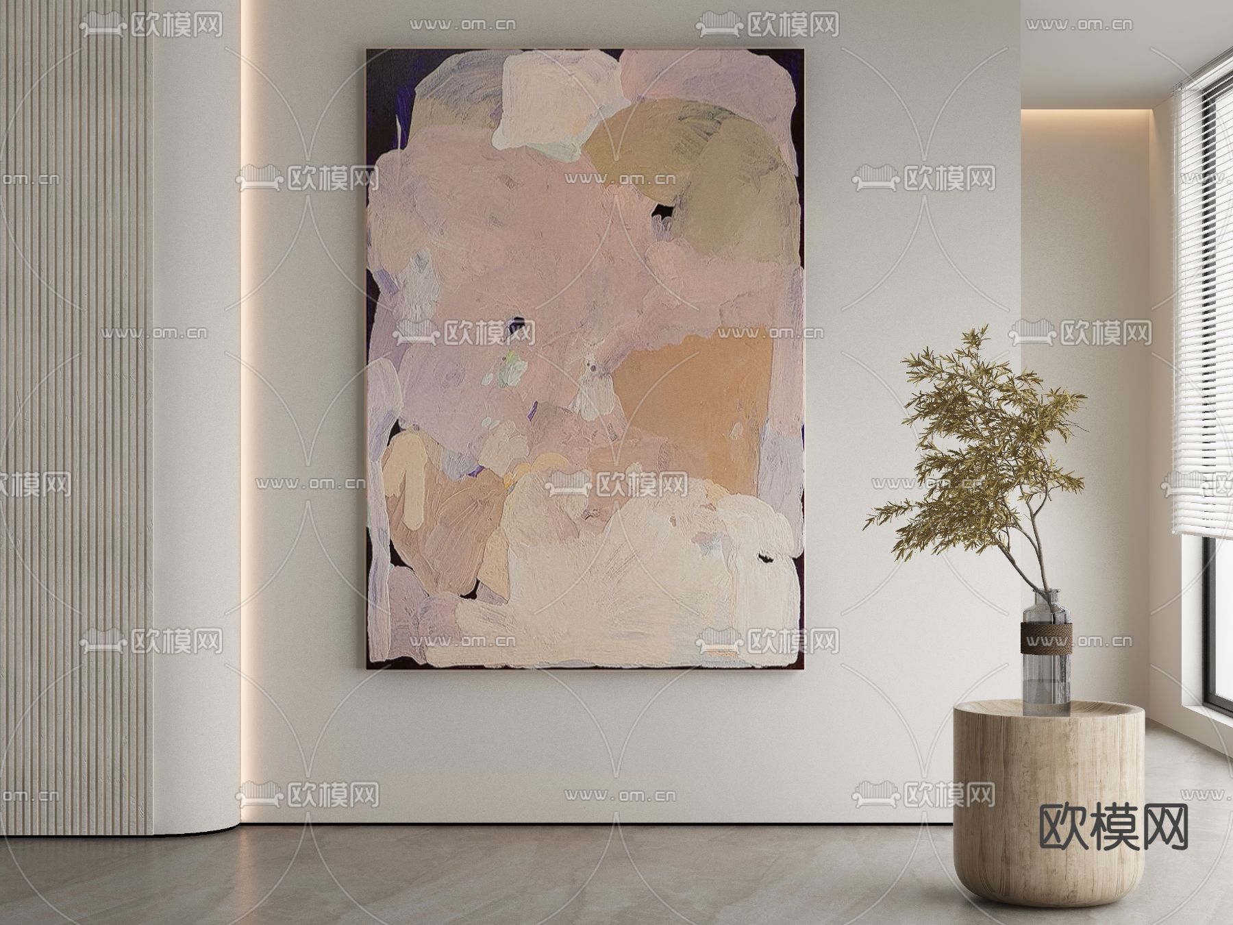 油画 肌理画 装饰画3d模型下载