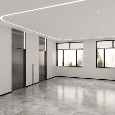  电梯厅 电梯间su模型 