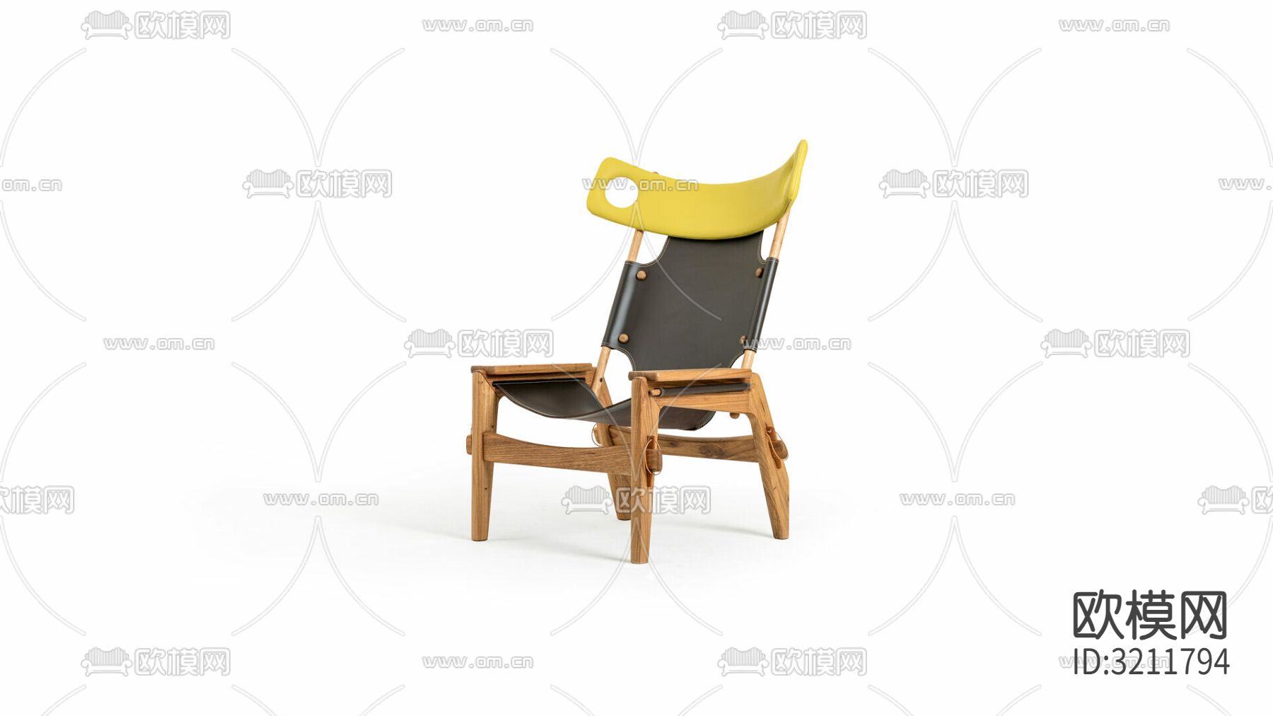 休闲椅 皮革椅下载（渲染图1）