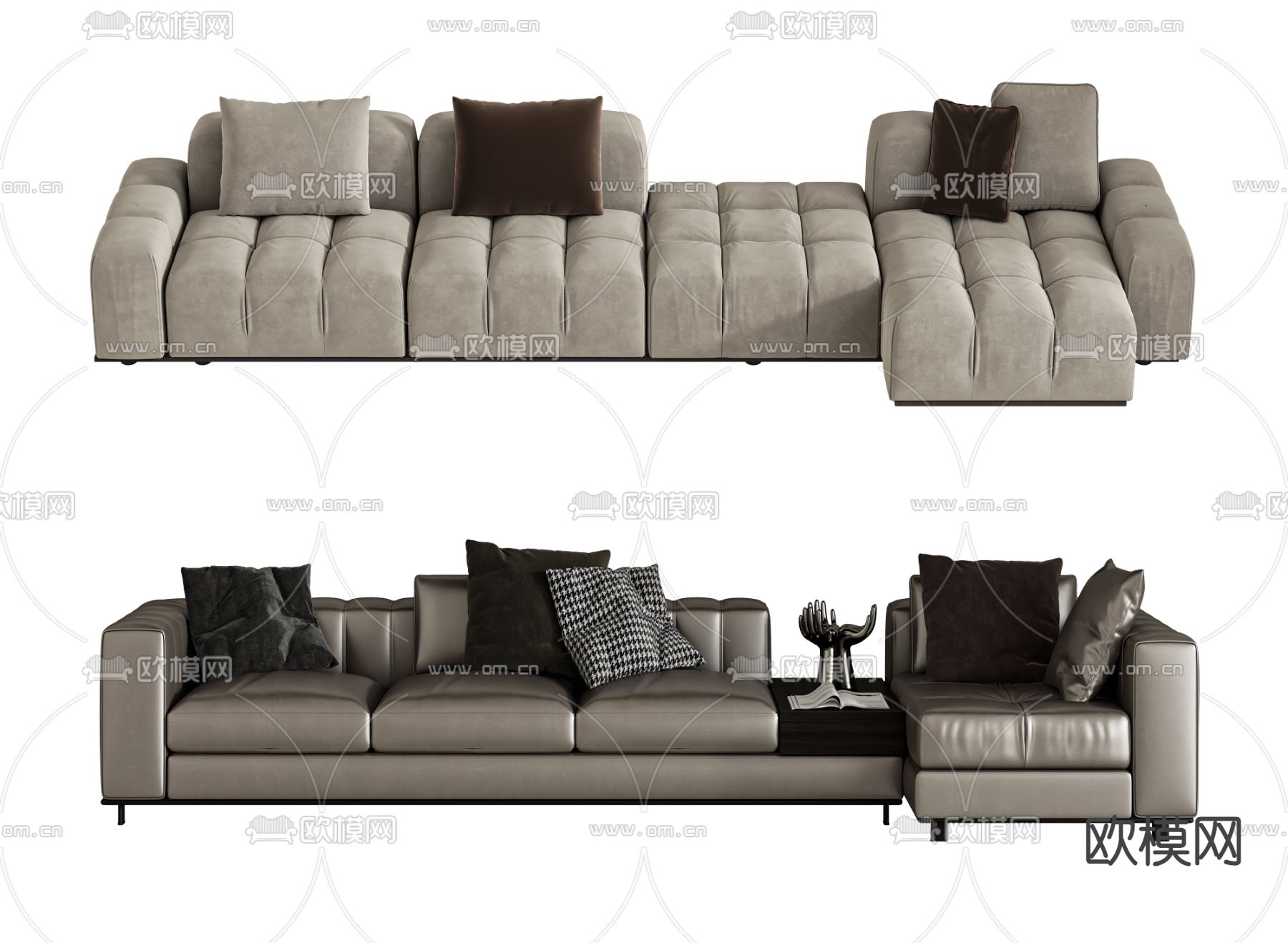 Minotti软体沙发 多人沙发3d模型下载