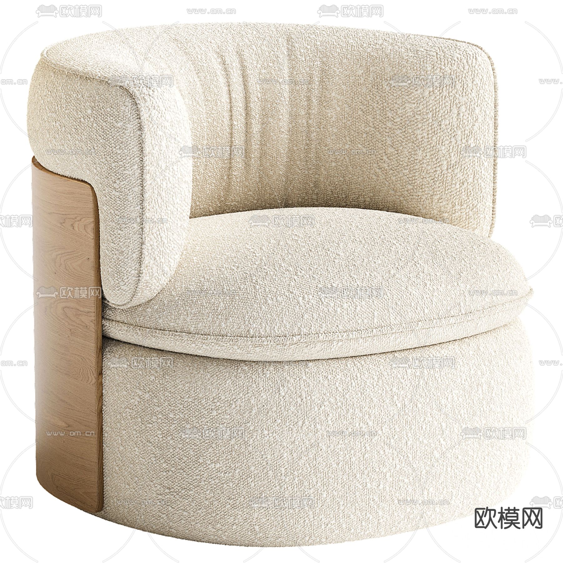 Oko 单人沙发 布艺沙发3d模型下载（渲染图1）