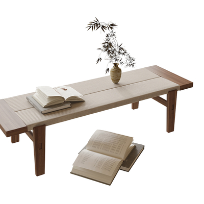  中古风床尾凳su模型 