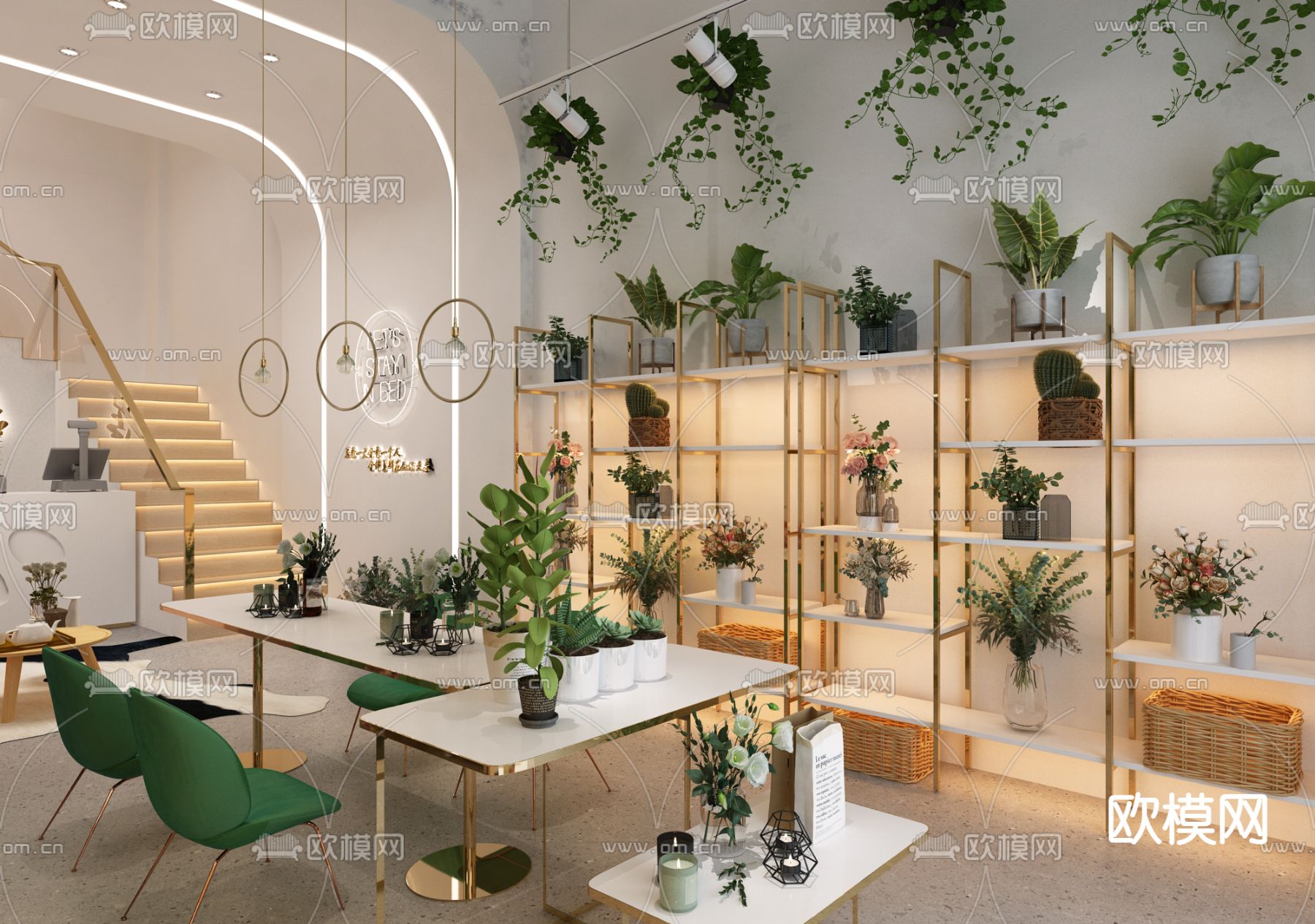现代花店3d模型下载（渲染图4）