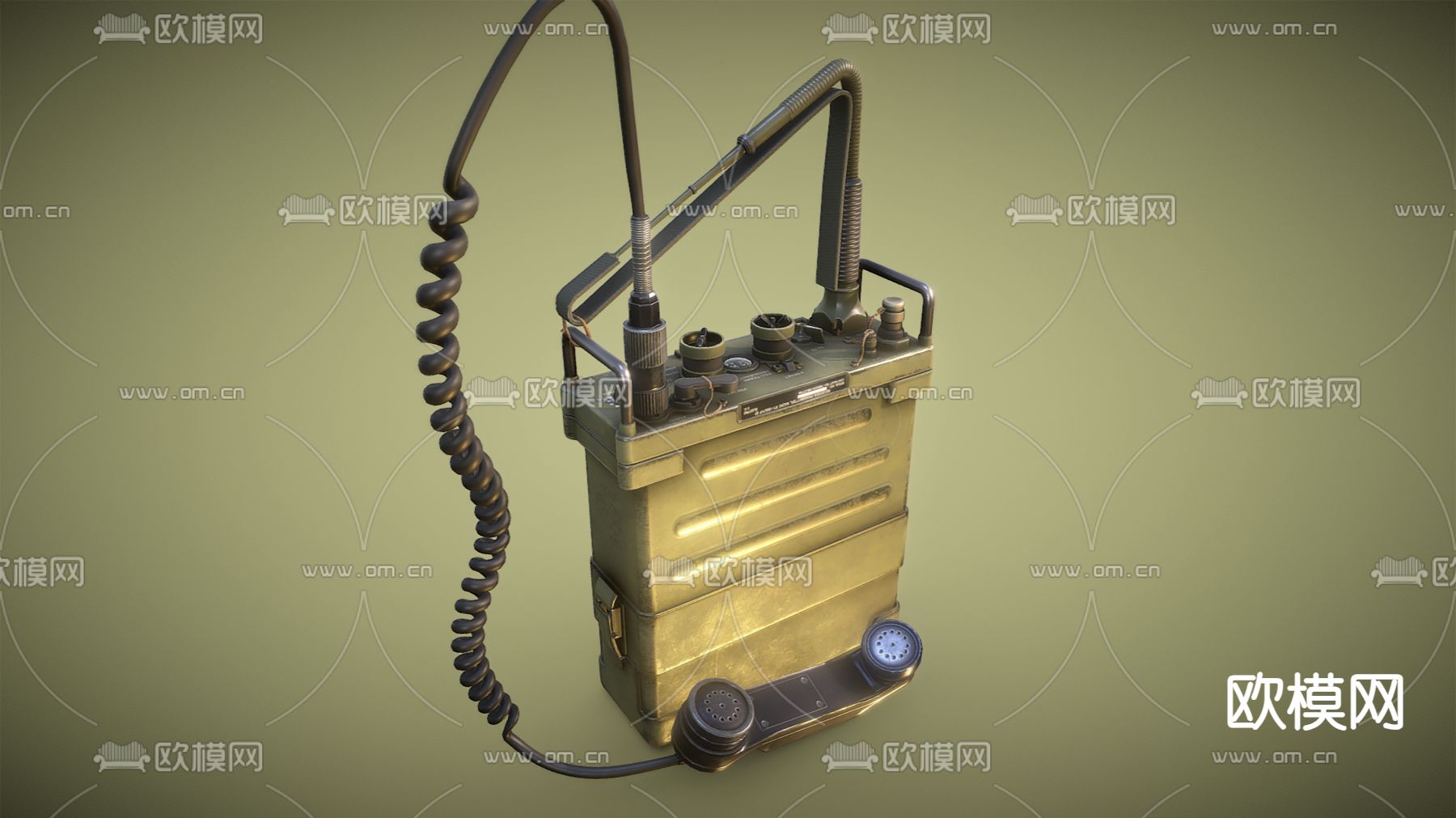 无线电 发报机3d模型下载（渲染图1）