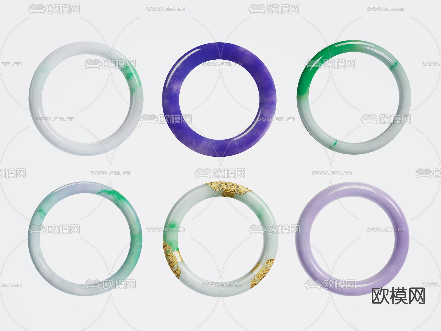 手镯 玉镯 玉石 首饰su模型下载（渲染图2）