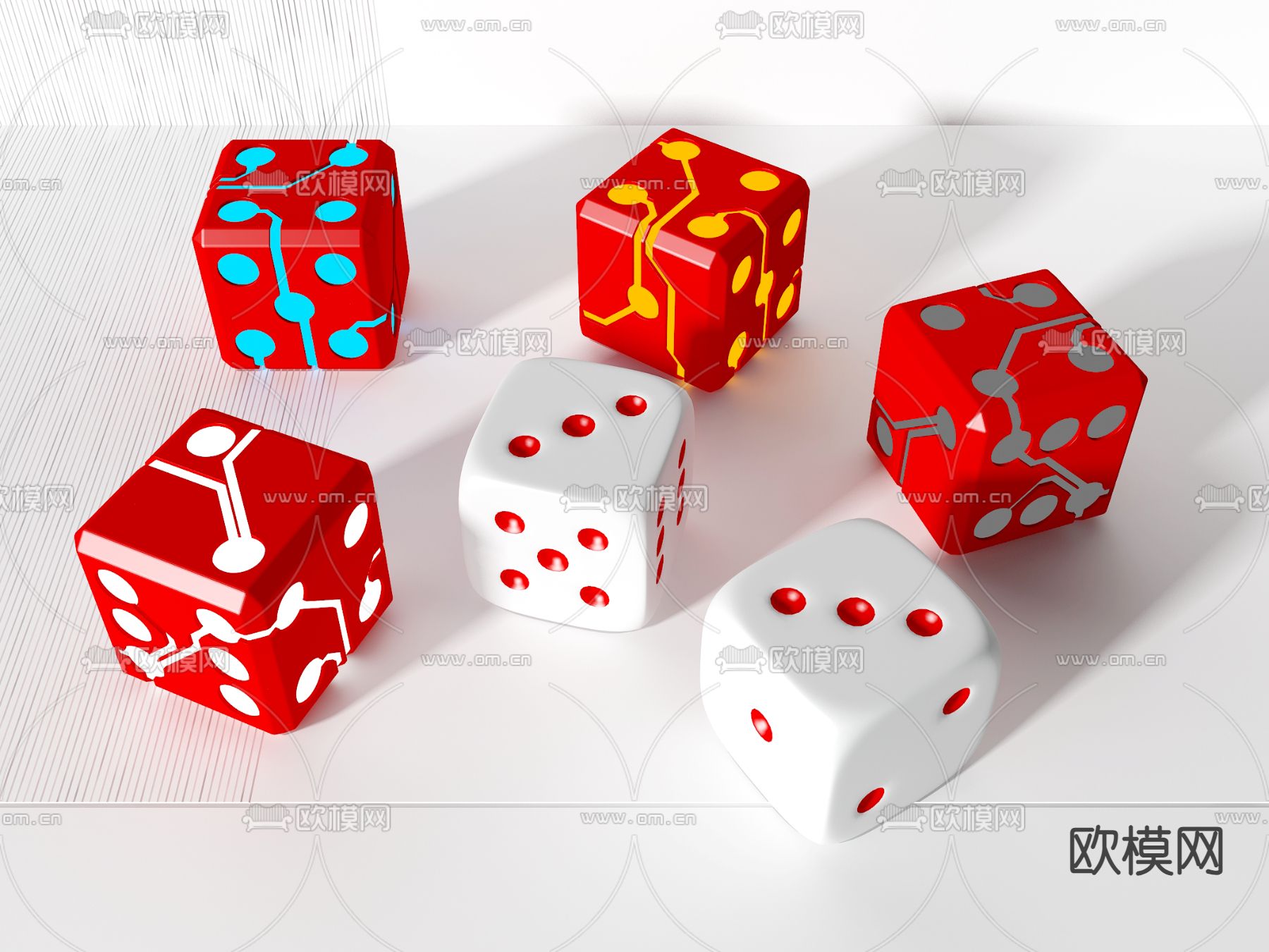 骰子 游戏道具3d模型下载