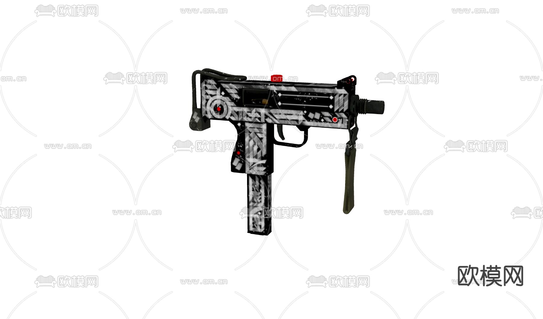 自动步枪 儿童玩具 玩具步枪su模型下载（渲染图1）