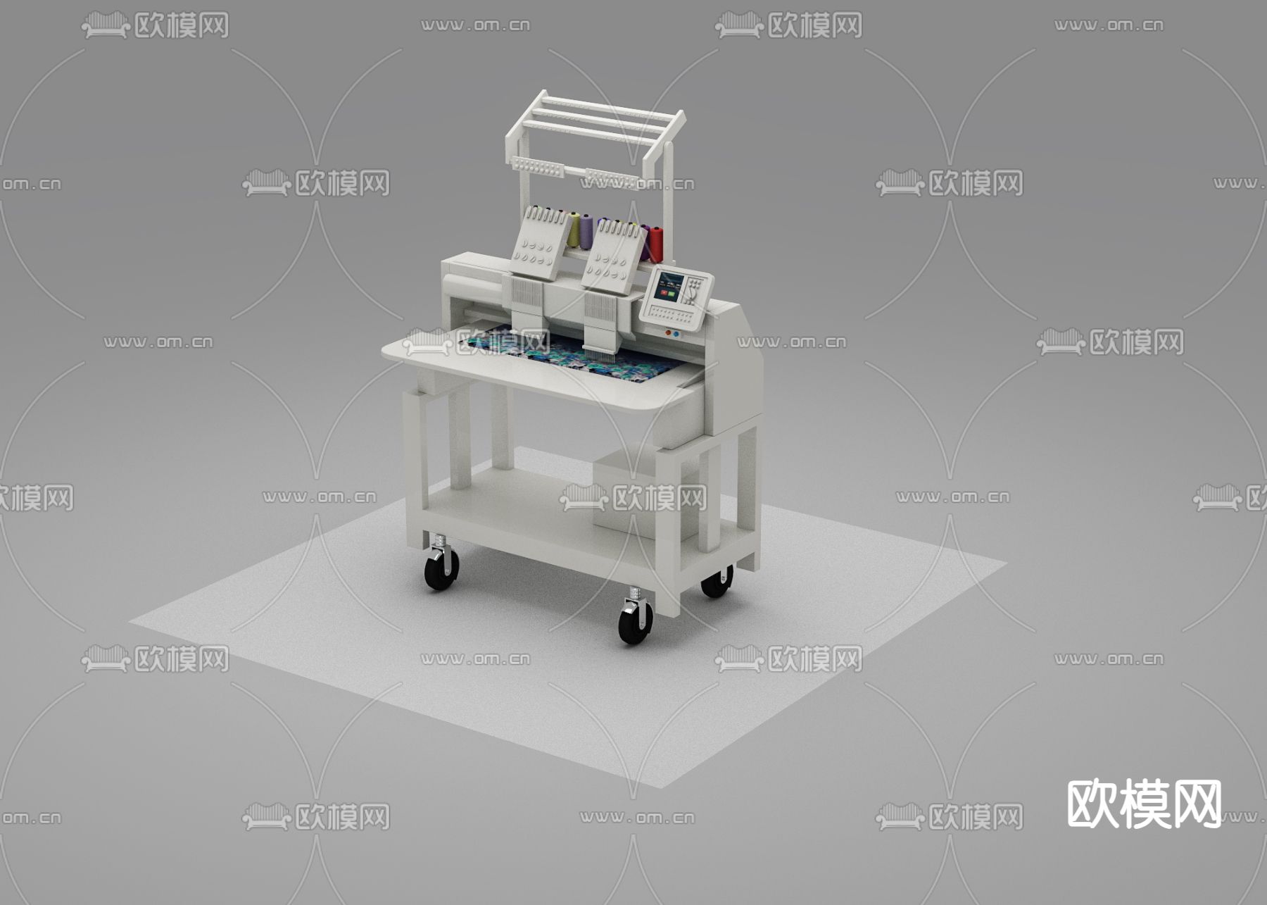 绣花机 织布机3d模型下载