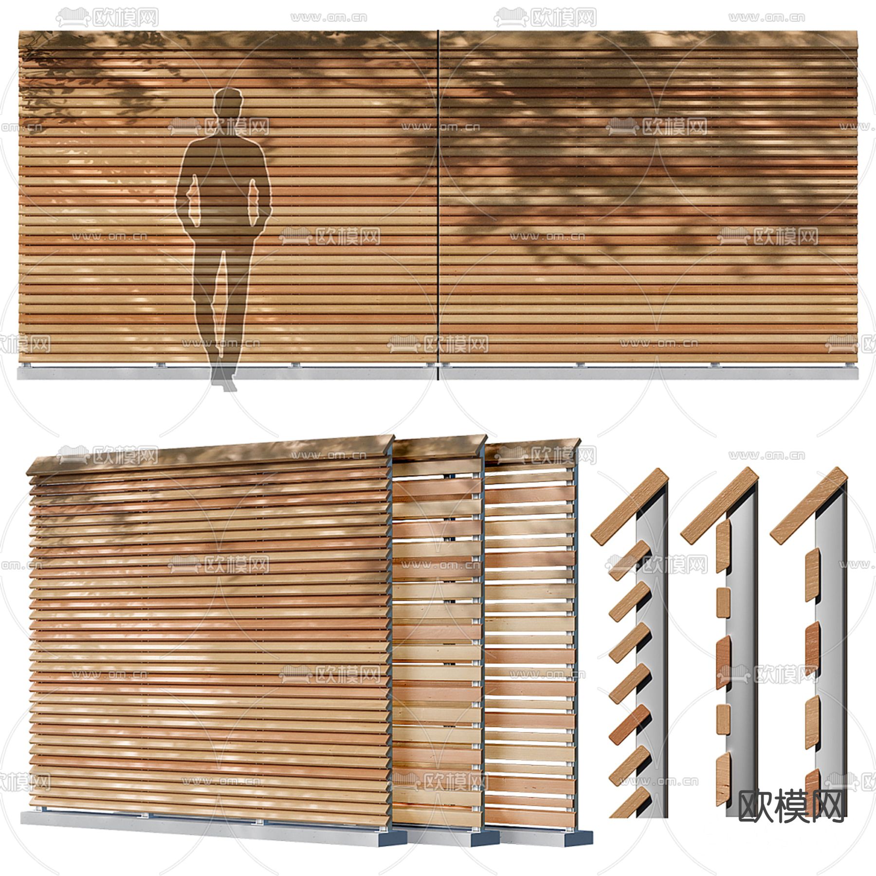 窗帘 百叶帘 遮光帘3d模型下载（渲染图2）