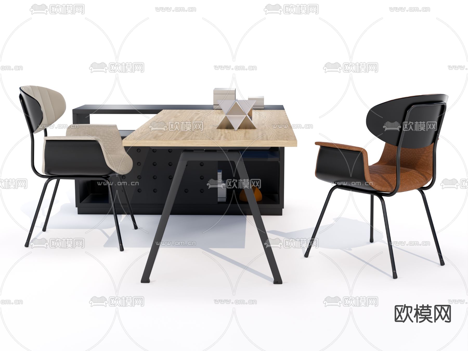 办公桌椅 书桌椅su模型下载（渲染图2）