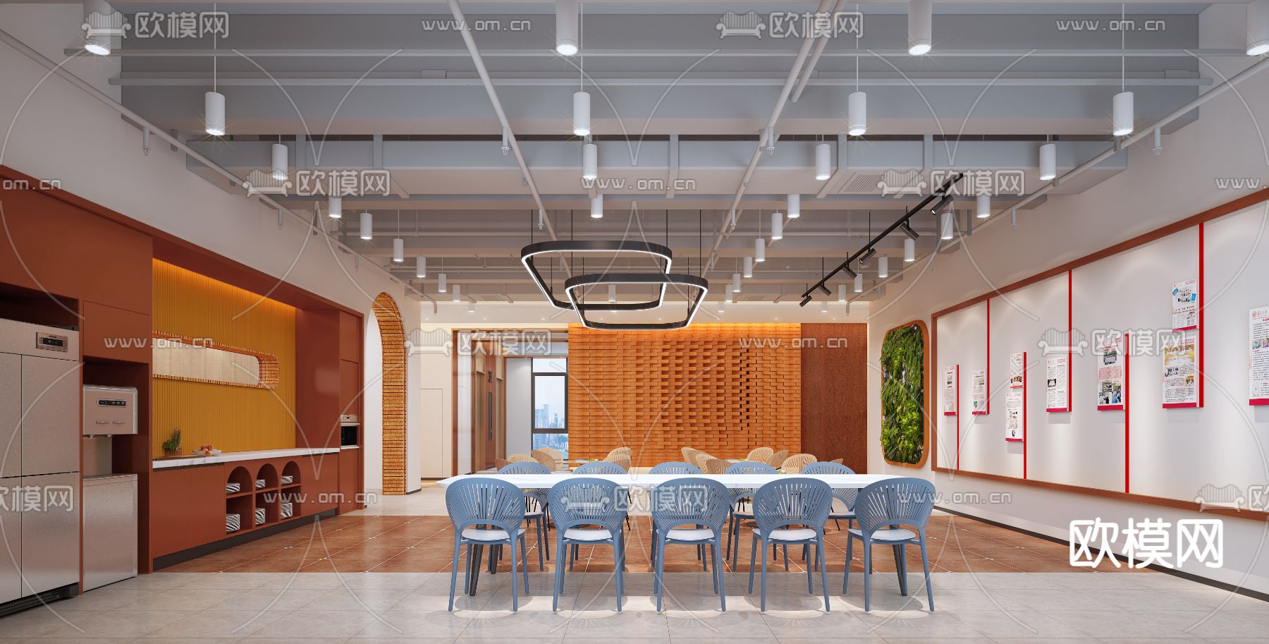 办公室休息区 茶水间3d模型下载