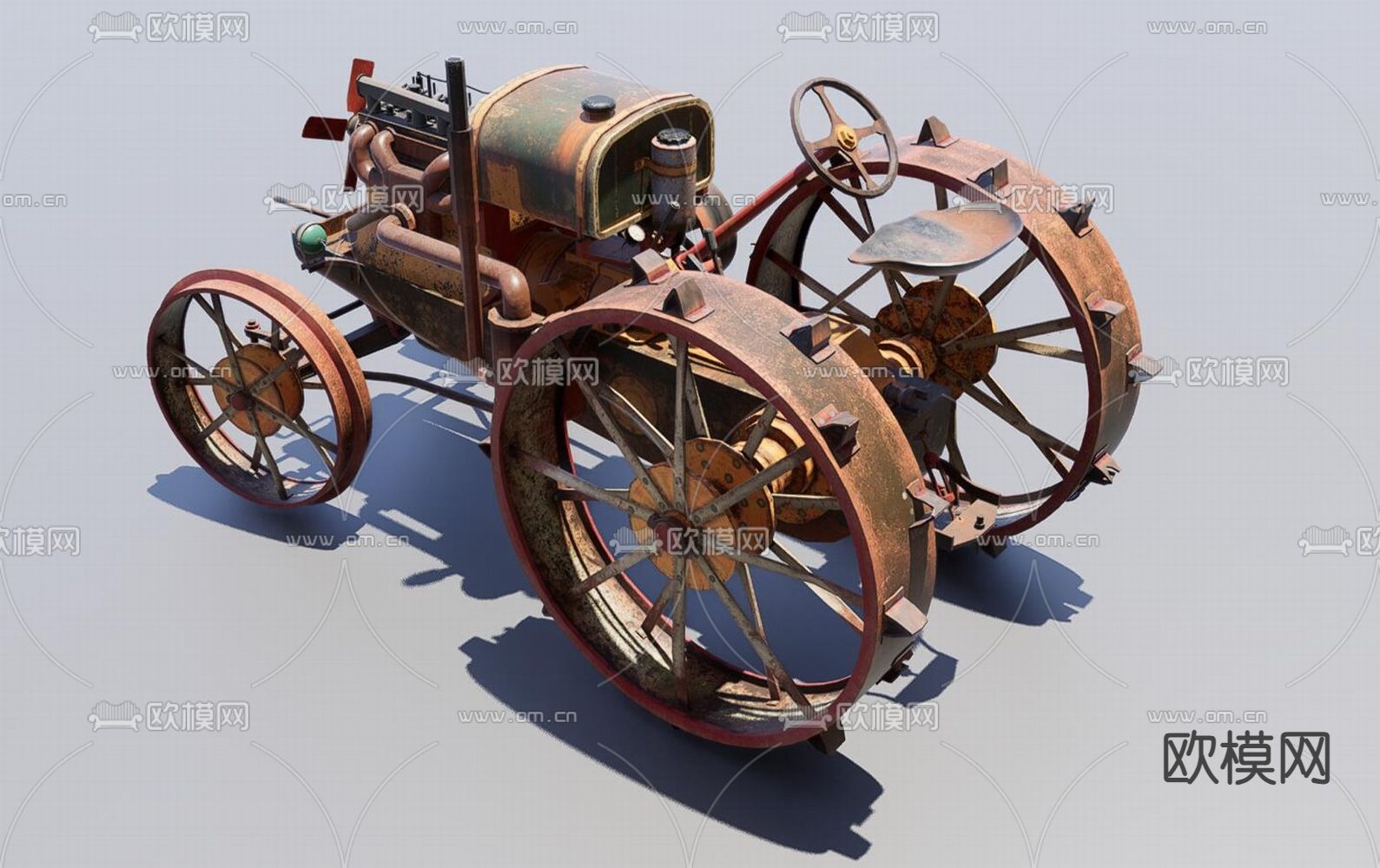 汽车 农机车3d模型下载（渲染图3）