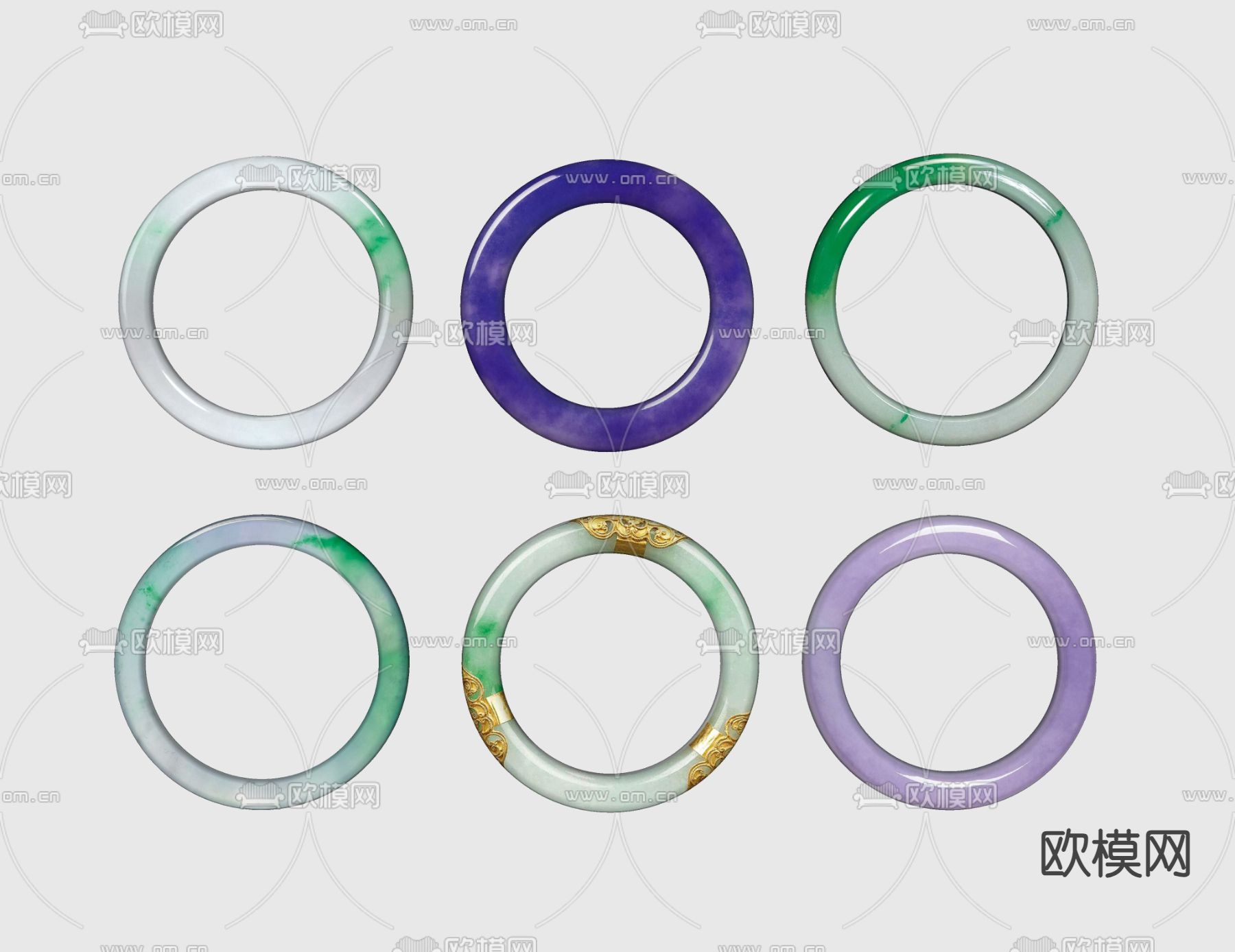 手镯 玉镯 玉石 首饰su模型下载（渲染图1）