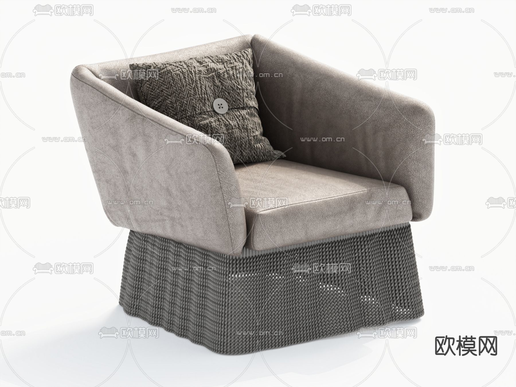 户外沙发 藤编沙发3d模型下载