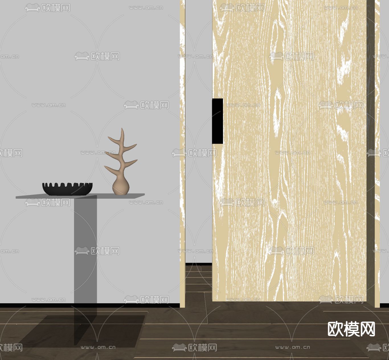 FENDI 玻璃边几su模型下载（渲染图1）