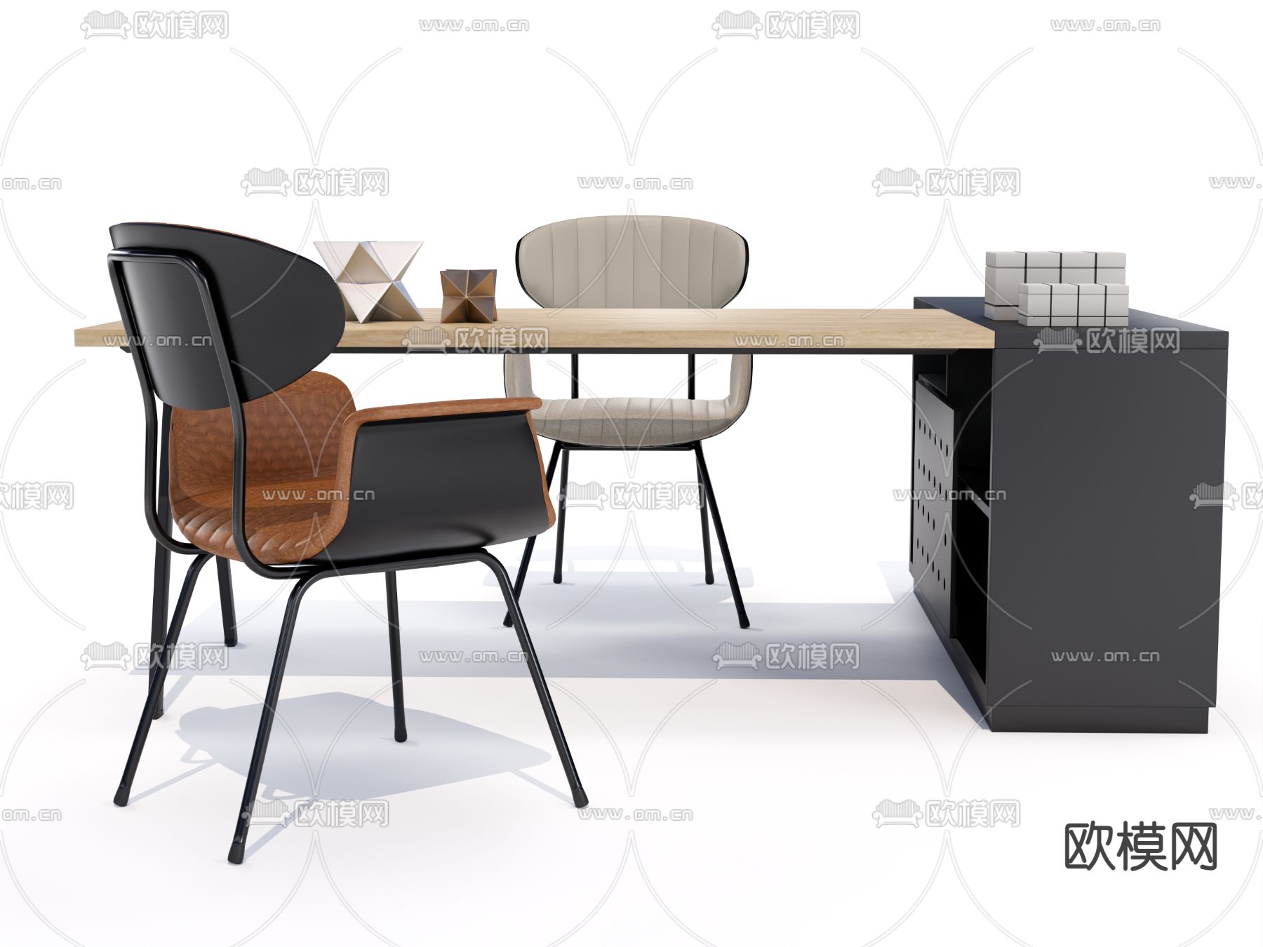 办公桌椅 书桌椅su模型下载（渲染图3）