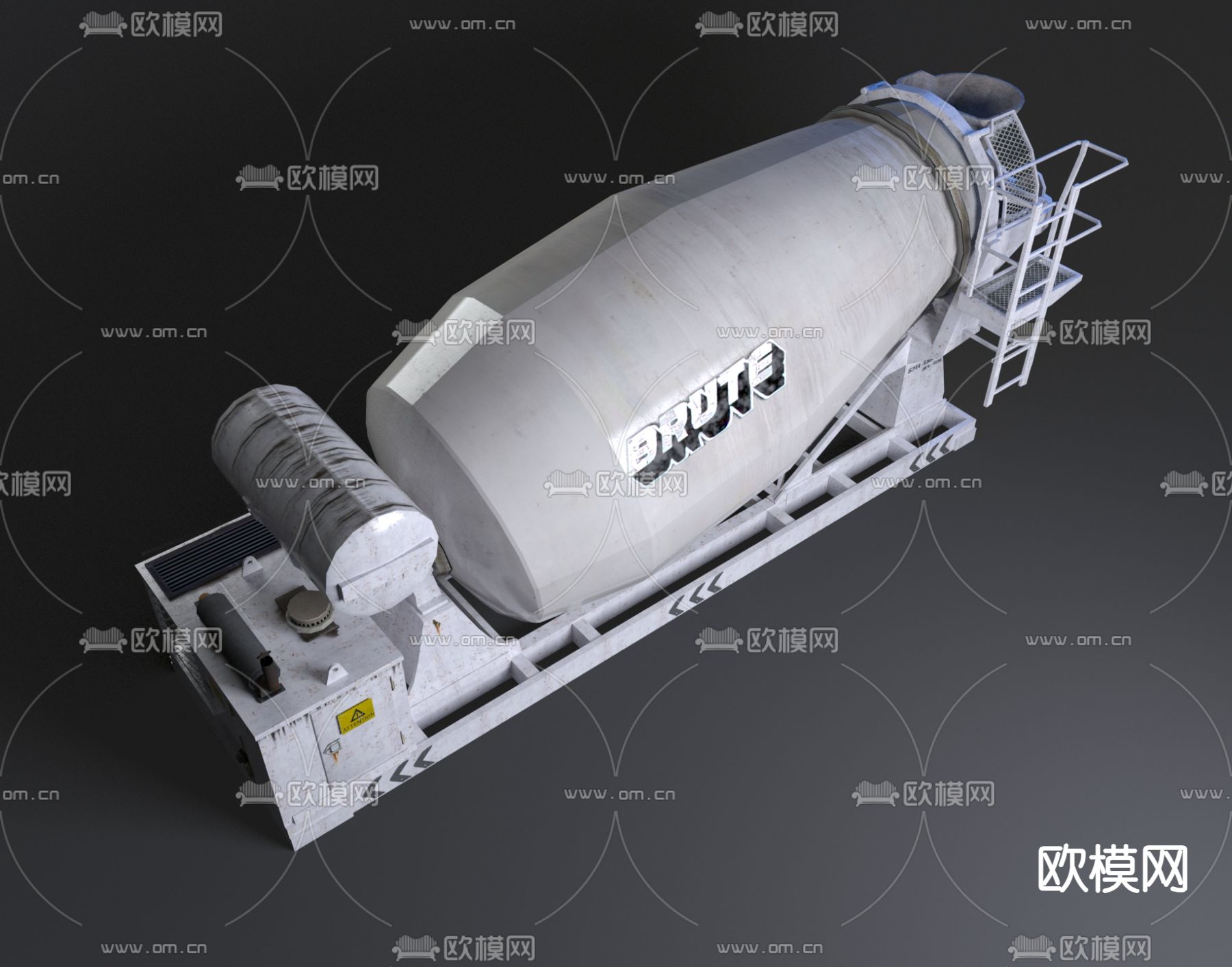 静止混合器 水泥搅拌机3d模型下载