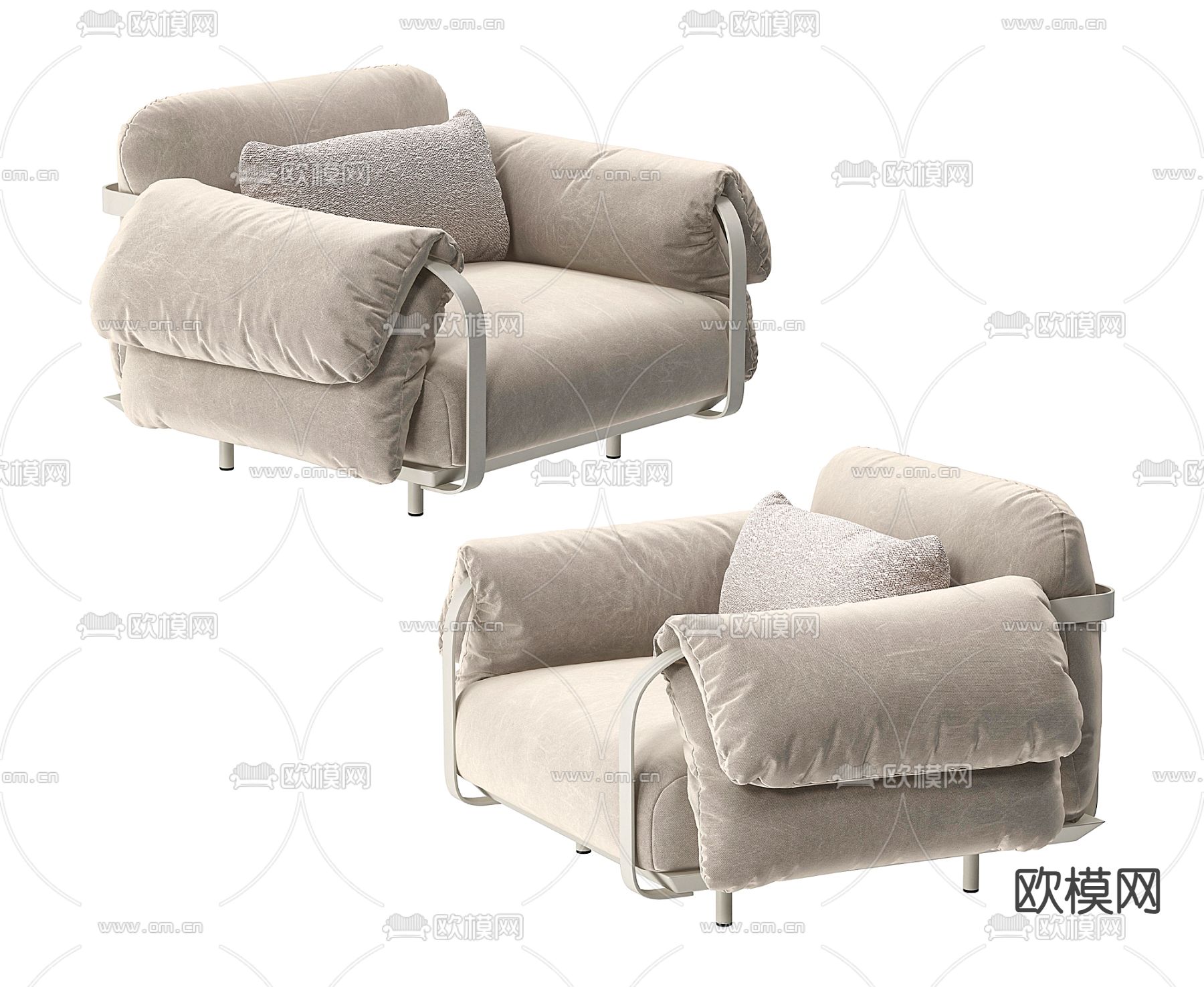 Baxter 休闲沙发3d模型下载
