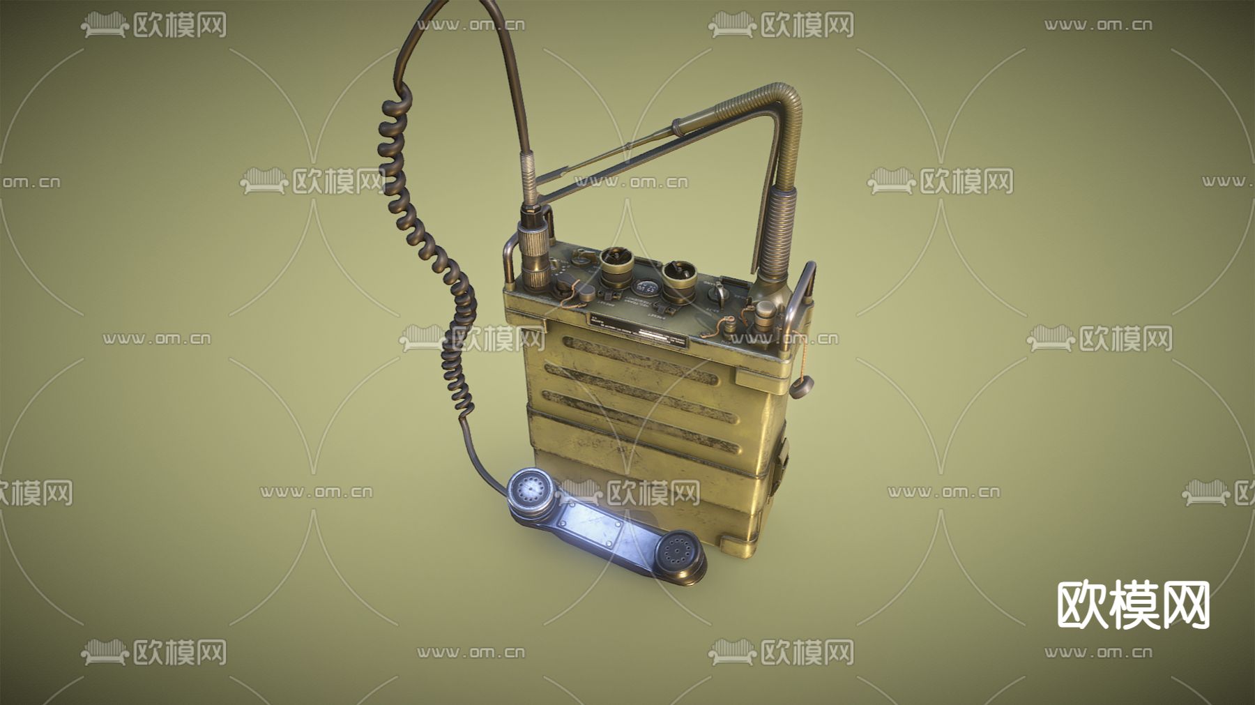 无线电 发报机3d模型下载（渲染图2）