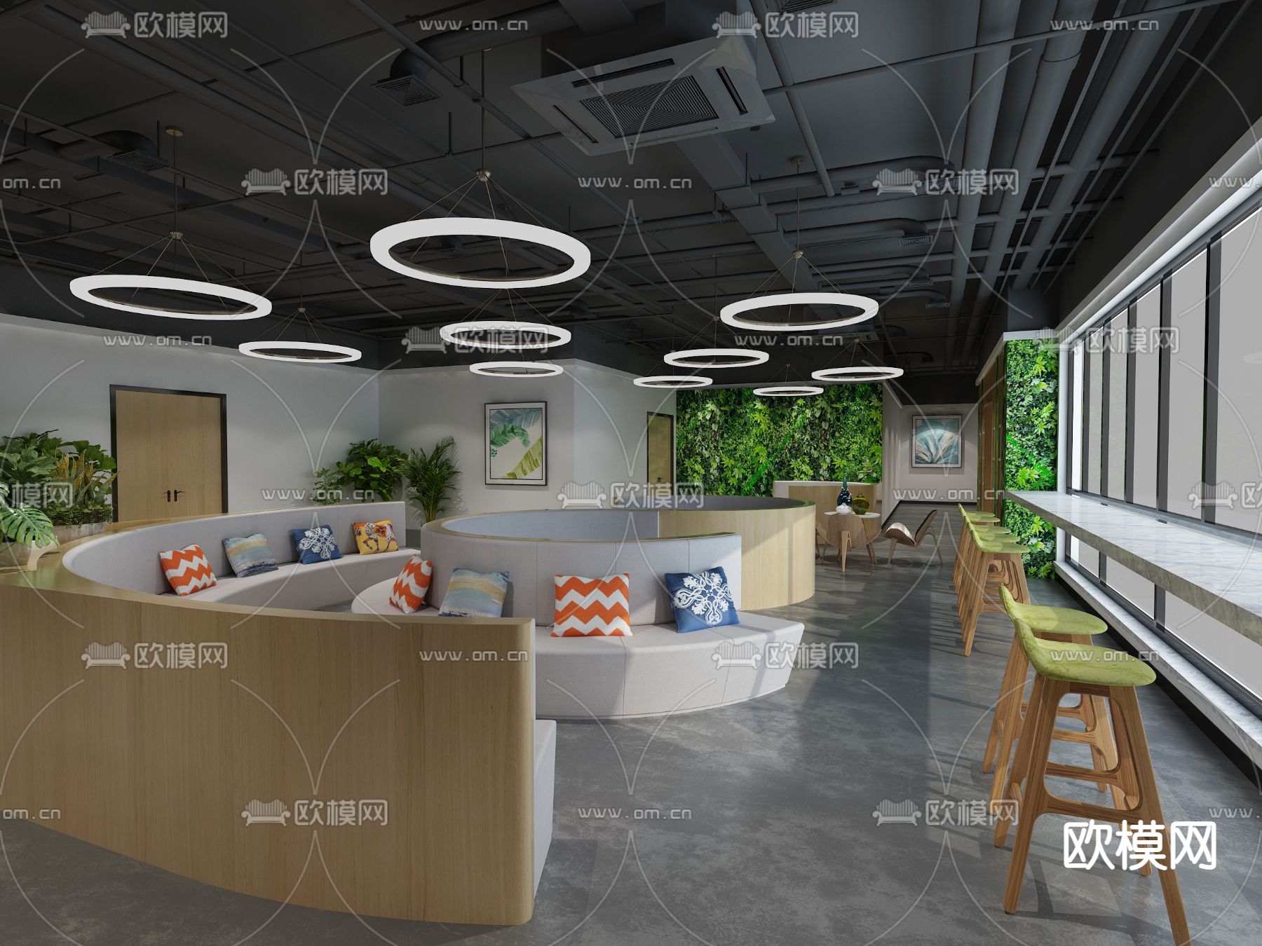 办公室 休息区3d模型下载