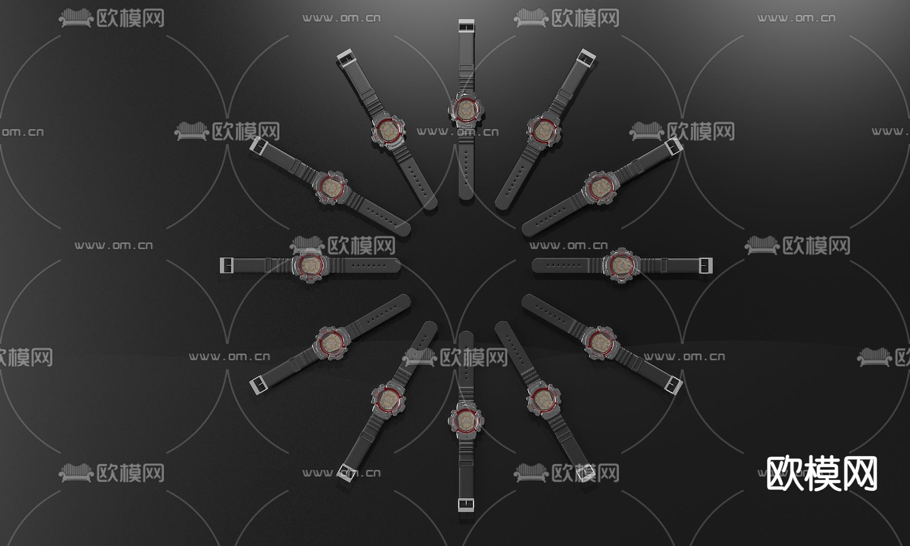 手表 钟表 腕表3d模型下载