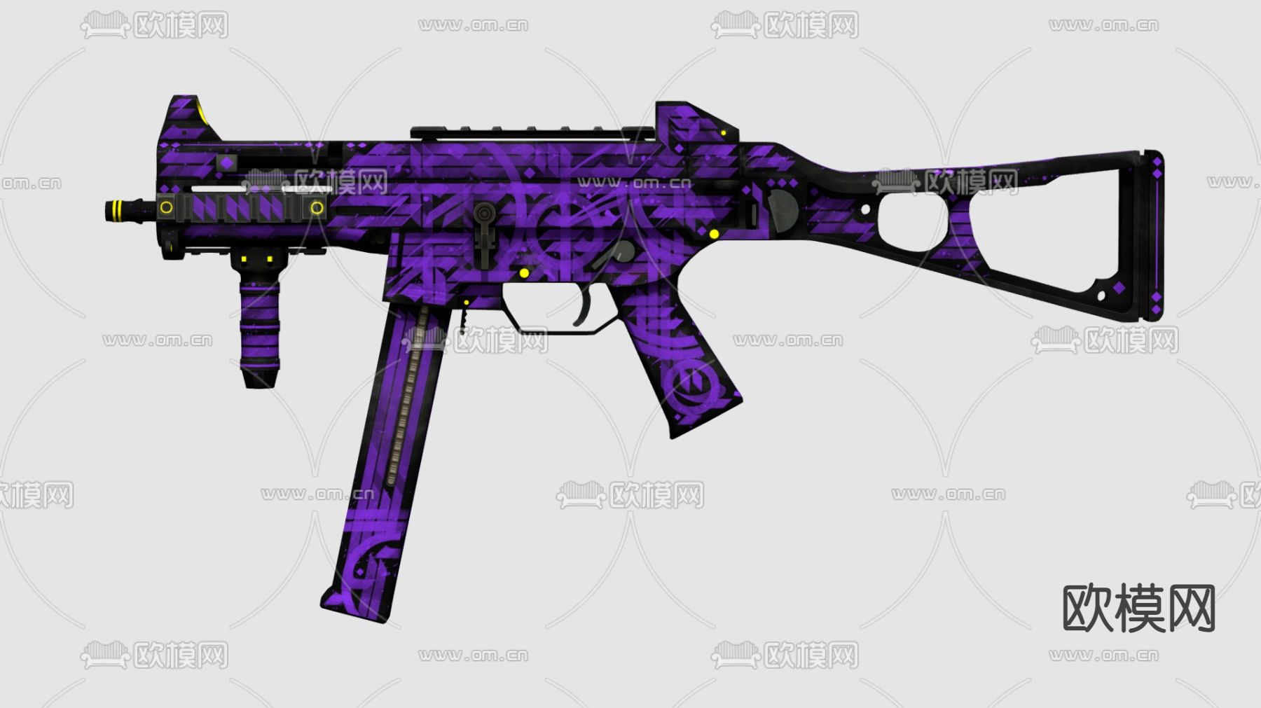 自动步枪 儿童玩具 玩具步枪su模型下载（渲染图2）