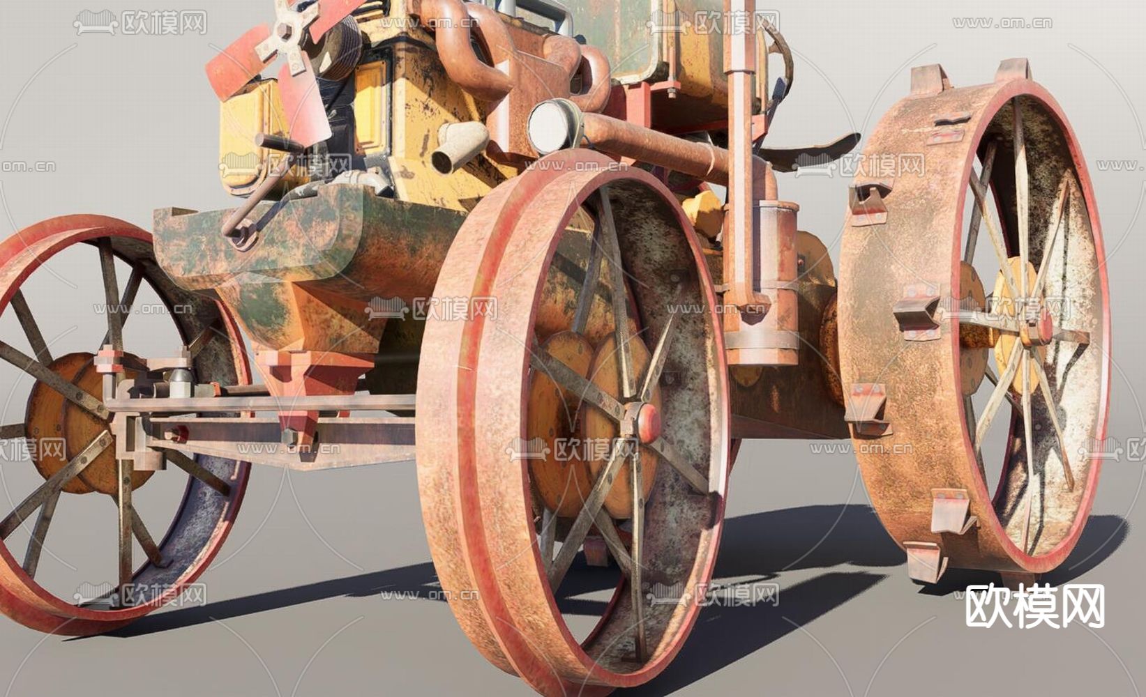 汽车 农机车3d模型下载（渲染图4）