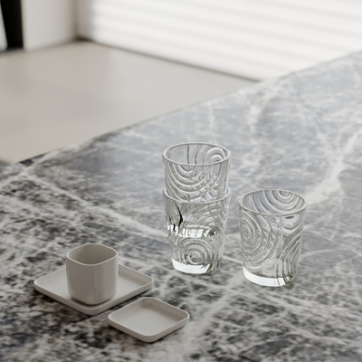  水杯 厨房用具su模型 