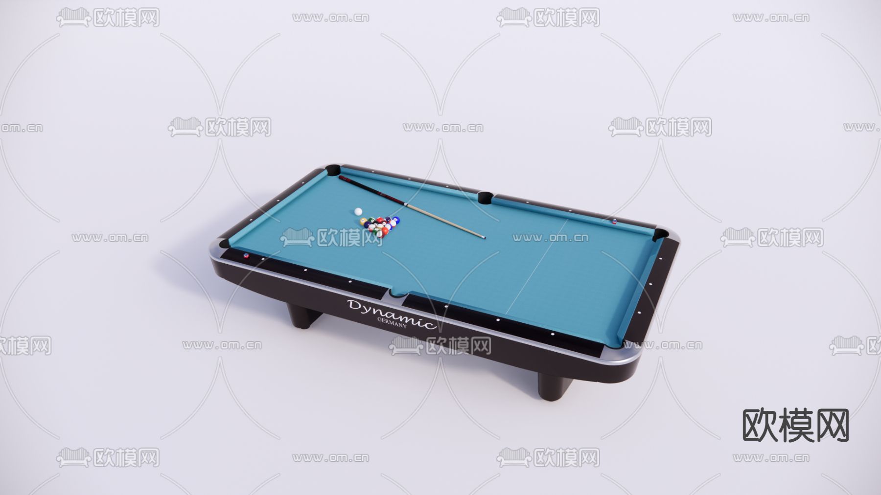 台球桌su模型下载（渲染图2）