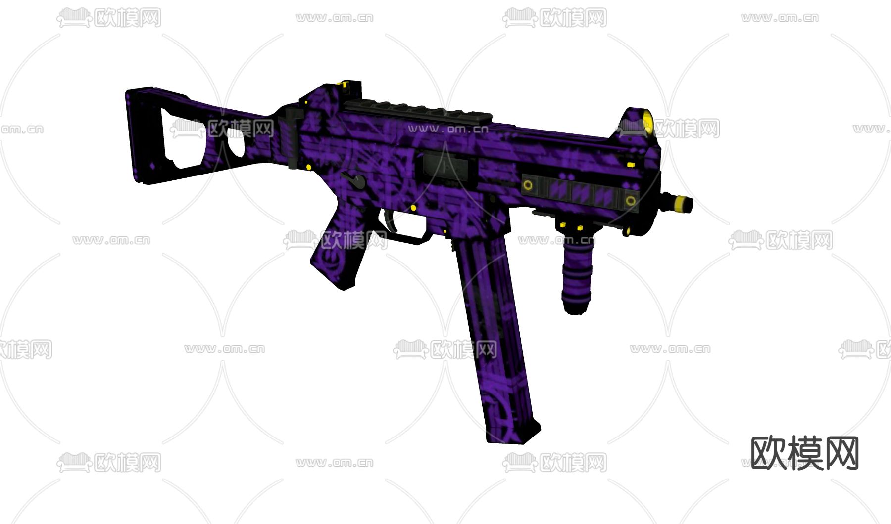 自动步枪 儿童玩具 玩具步枪su模型下载（渲染图1）