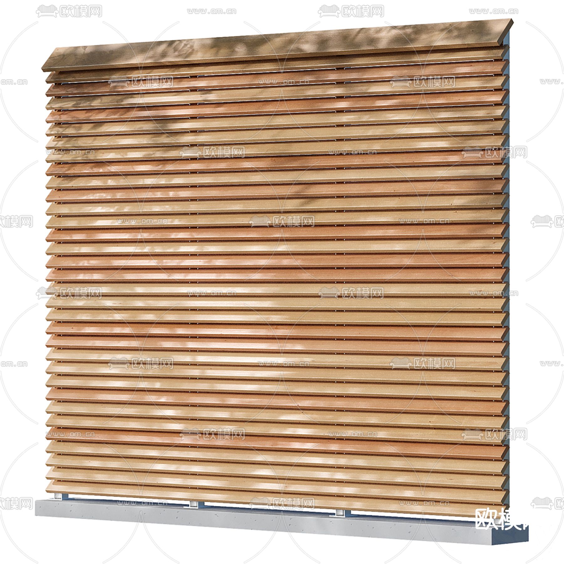 窗帘 百叶帘 遮光帘3d模型下载（渲染图1）