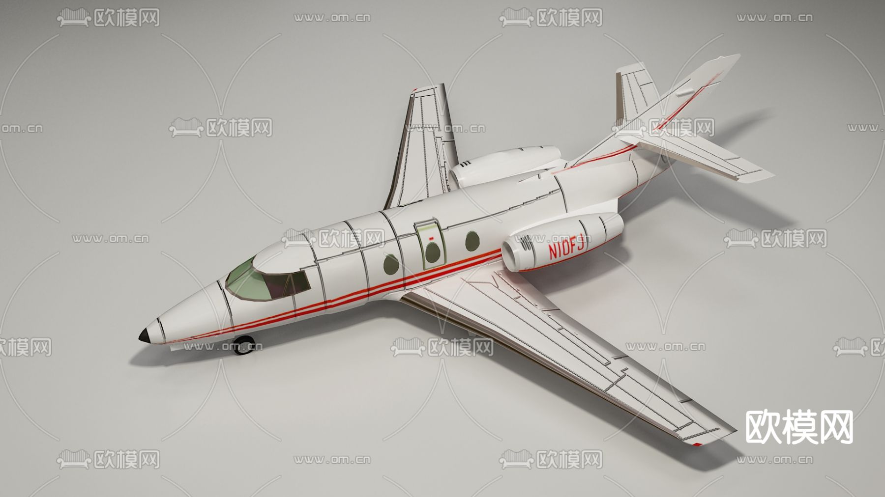 飞机 客机3d模型下载