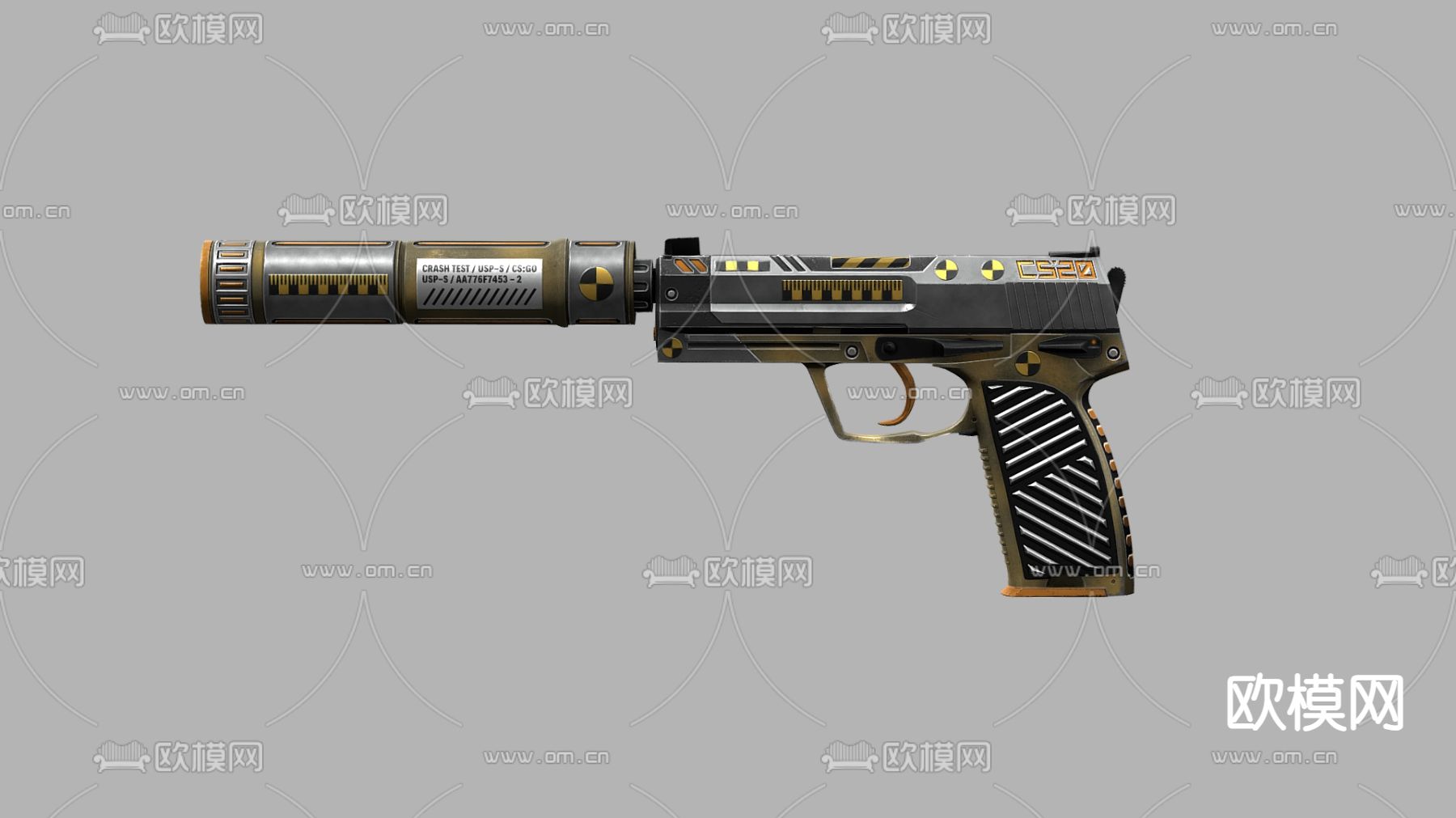 儿童玩具 玩具步枪su模型下载（渲染图2）