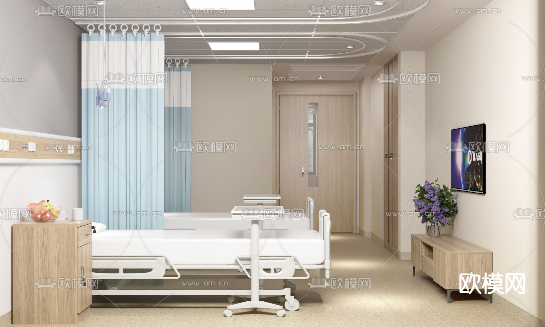 医院病房 护理房3d模型下载