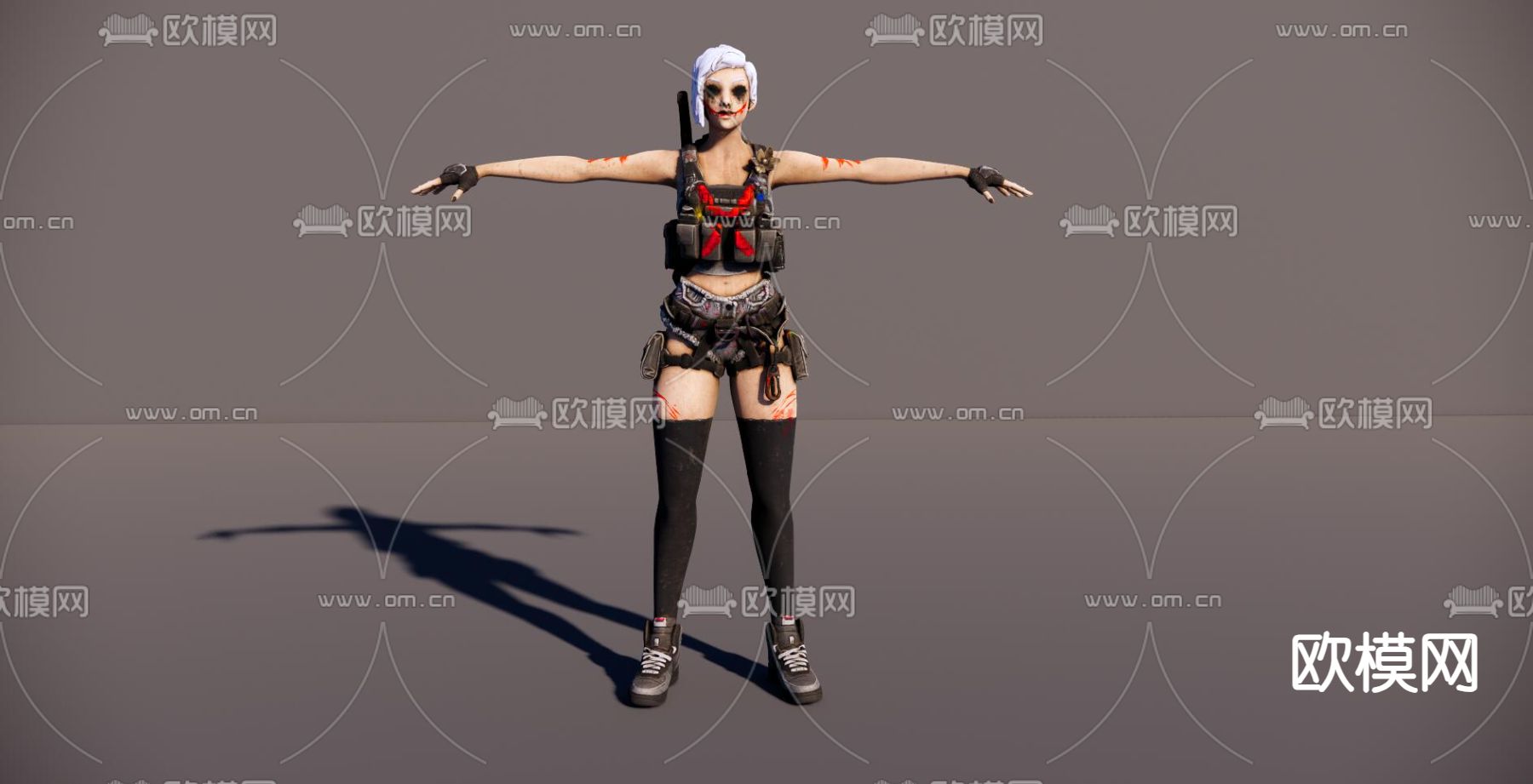 动漫人物su模型下载（渲染图4）